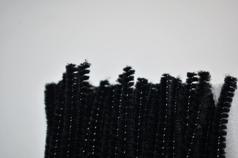 GOTOONE Black Pipe Cleaners 200 Pieces Chenille Stems for DIY Art Decorations Creative Craft (6 mm x 12 Inch) - Image 2
